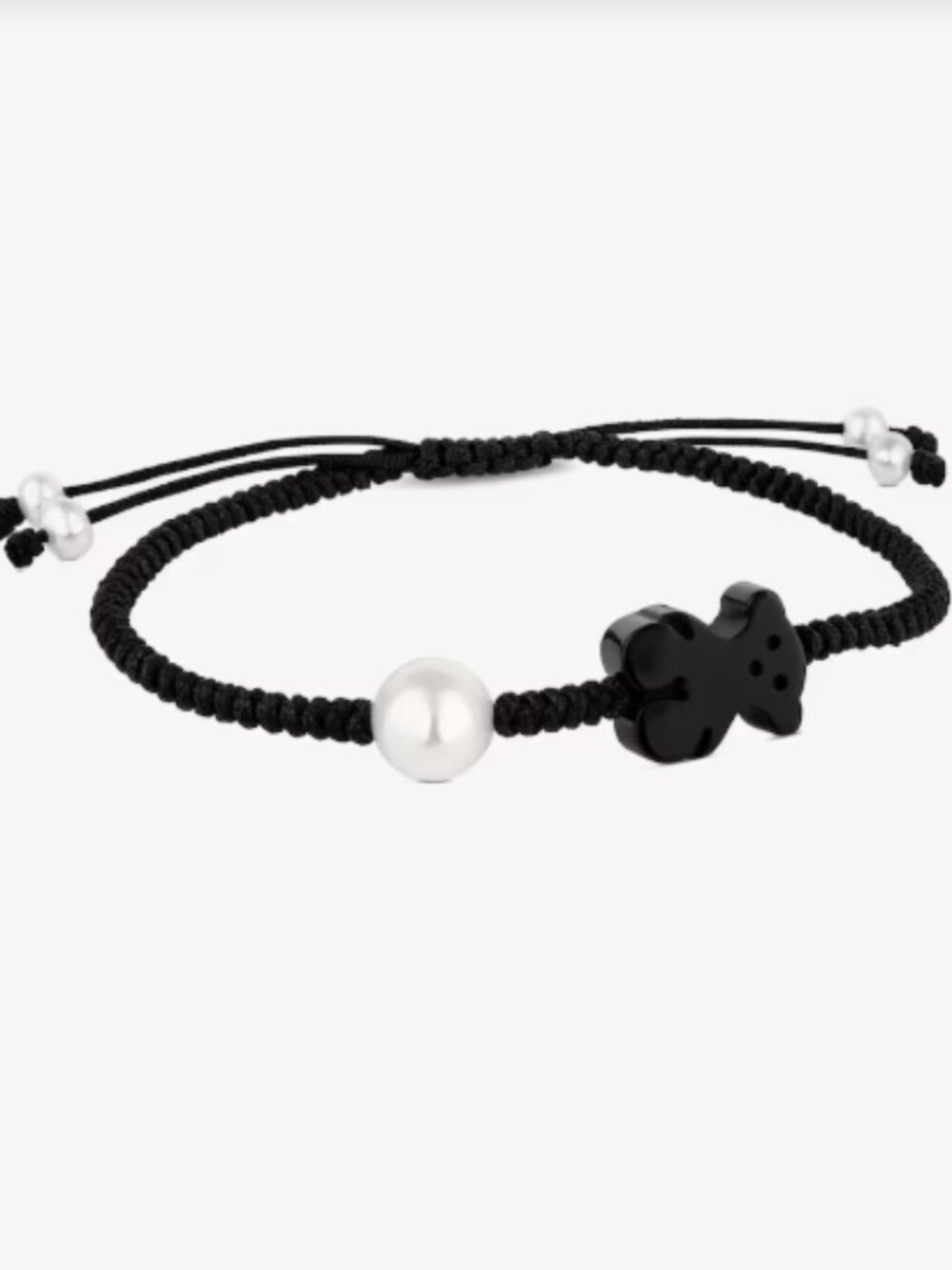 Tous Onyx and pearl Tibet Bracelet with Bear motif